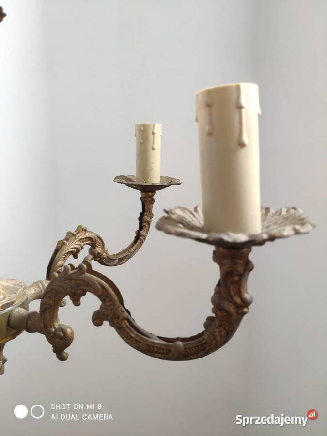stary mosiężny brąz francuski żyrandol Kraków