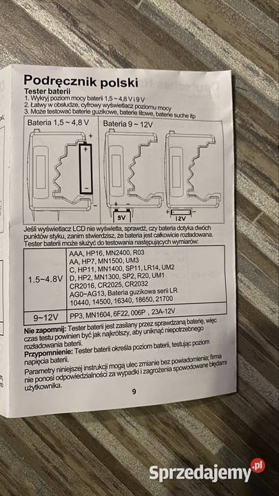 Tester baterii akumulatorków BT173 Tychy