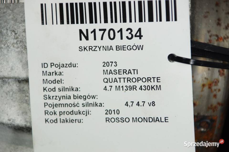 SKRZYNIA BIEGÓW MASERATI QUATTROPORTE S 6HP26