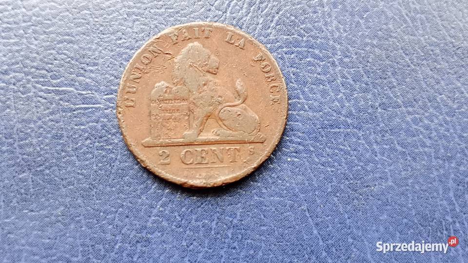 Stare monety 2 cent 1869 Belgia