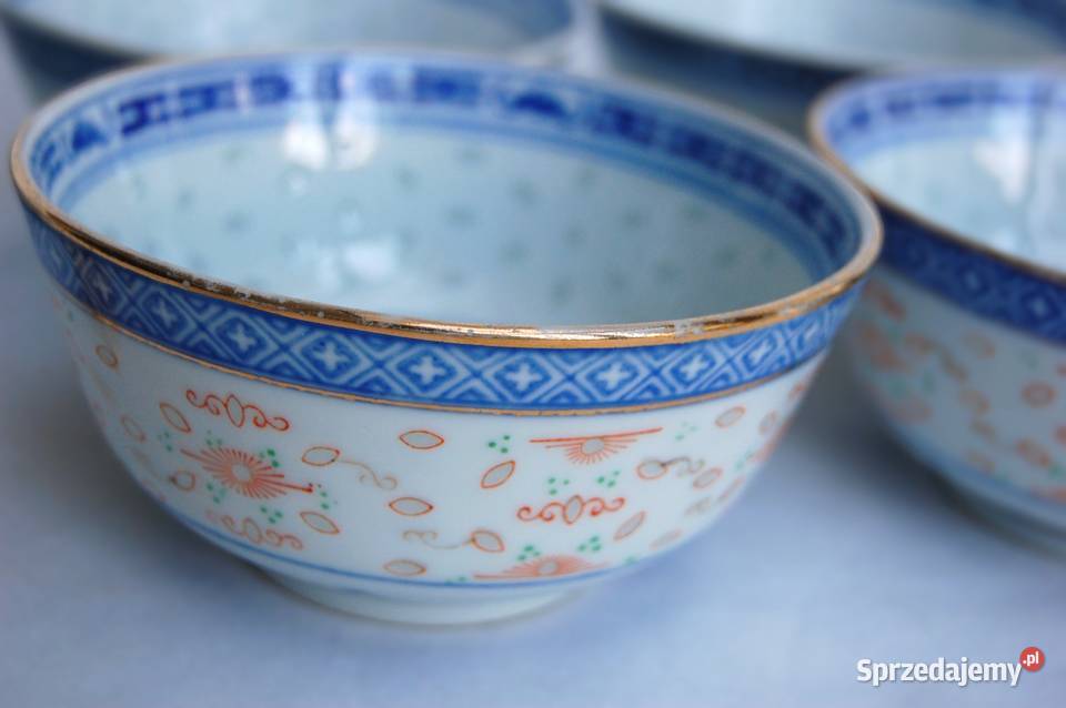 Chińska porcelanowa miska 2 porcelana ryżowa