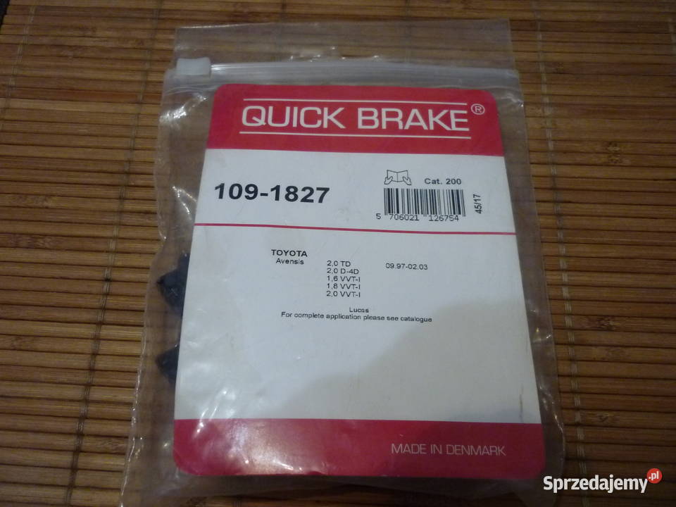 Blaszki klocków tył Renault Scenic Toyota Układ hamulcowy łódzkie