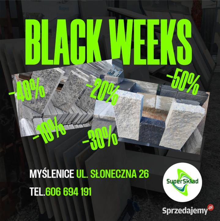 Wyprzedaż promocja Palisady płyty kostka brukowa małopolskie Kraków