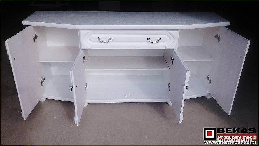 Komoda 180 Biała Skandynawia Dębowy Biały MAT 82cm Tczew