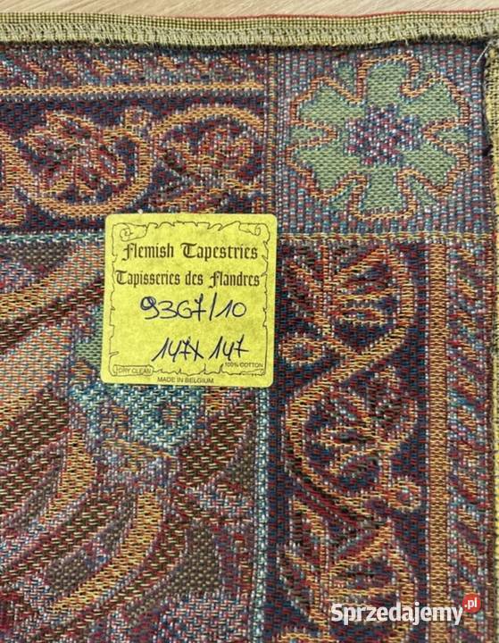 Piękny obrus z tkaniny gobelinowej Kraków