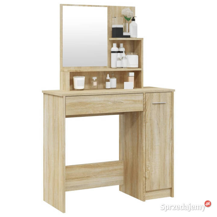 Toaletka z lustrem dąb sonoma 865x35x136 Toaletki Toaletki Warszawa