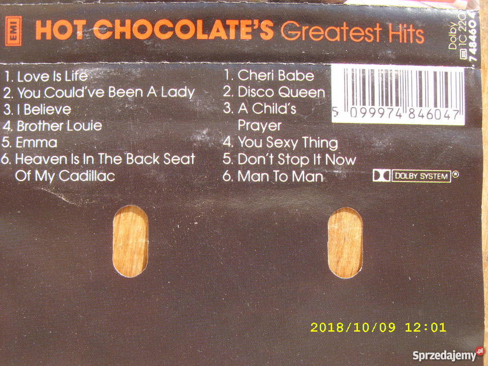 ROCK kaseta HOT CHOCOLATESGREATEST HITS dolnośląskie Wołów