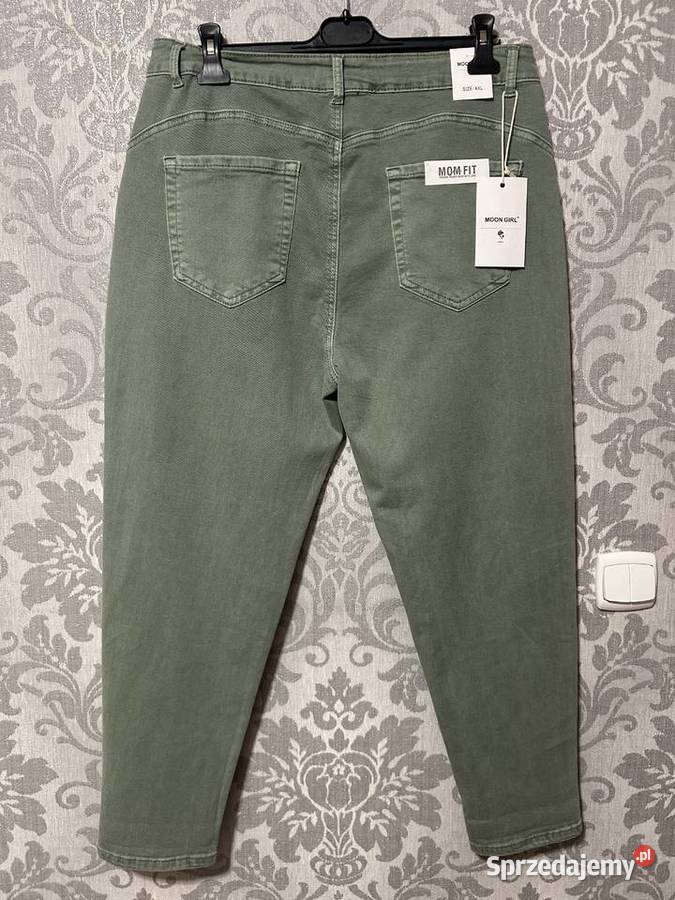 Szałwiowe dżinsy Mom Fit 4XL Moon Girl Rozmiar 48 Warszawa