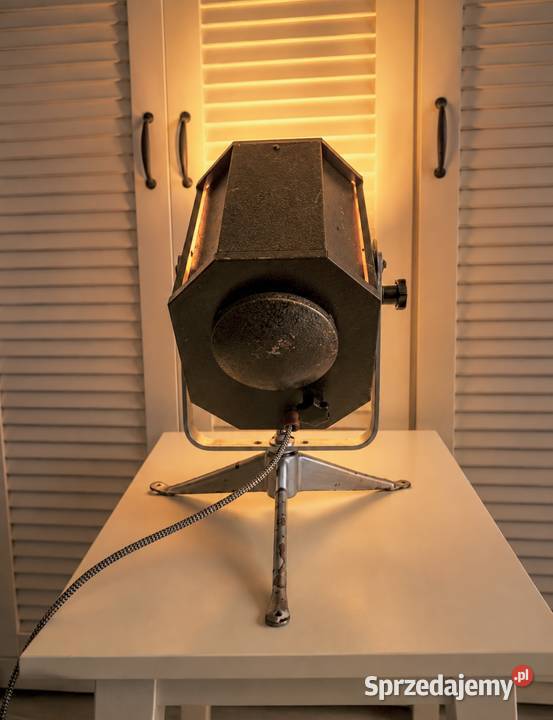Lampa reflektor teatralny PRL Vintage loft Poznań