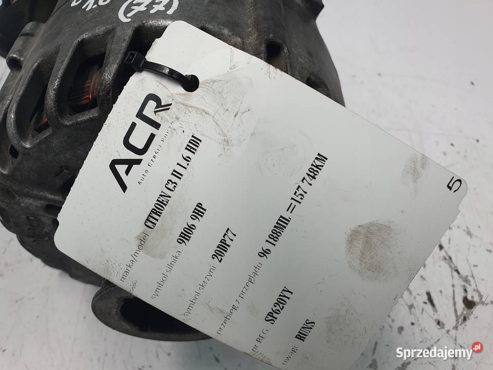 ALTERNATOR Peugeot Partner Citroen C4 16 EHDI Układ elektryczny silnika Chełm