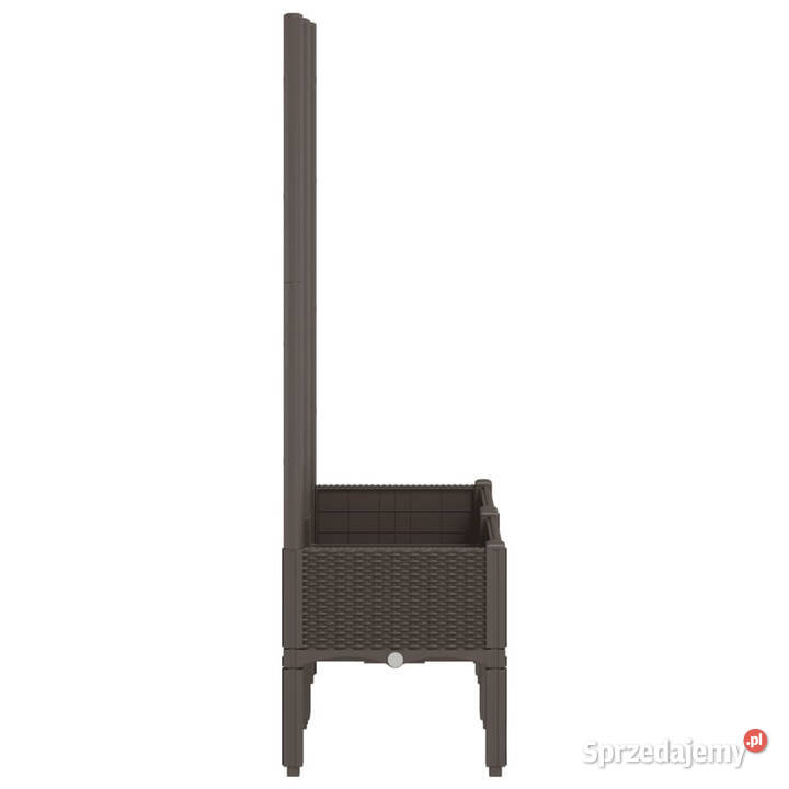 Donica ogrodowa z kratką brązowa 80x40x142 PP