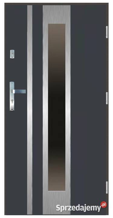 Drzwi wejściowe do domu GI29 INOX Antracyt 90 Ciemniewo