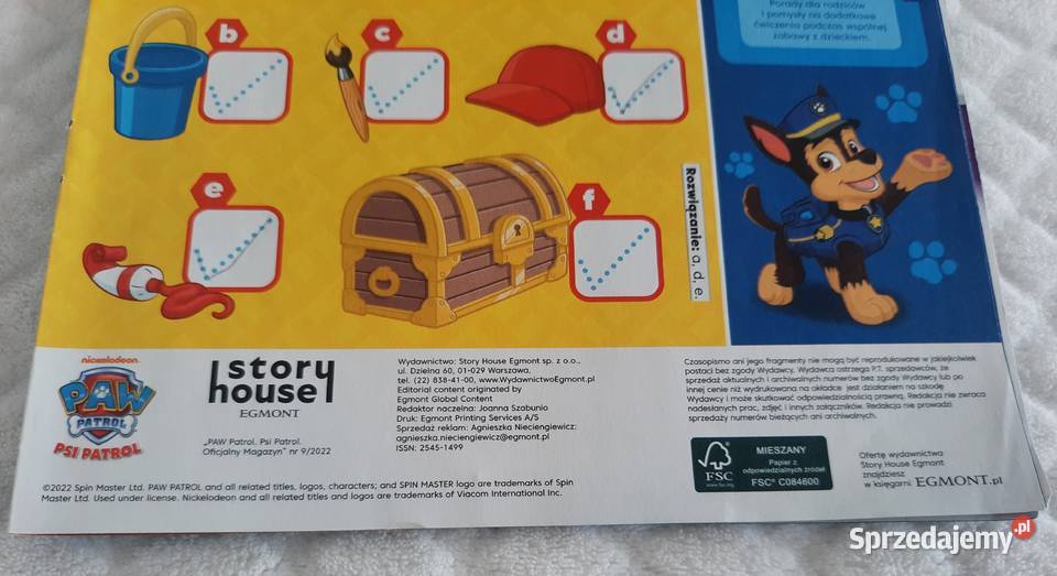Psi Patrol Oficjalny magazyn 92022 Egmont Rok wydania 2022