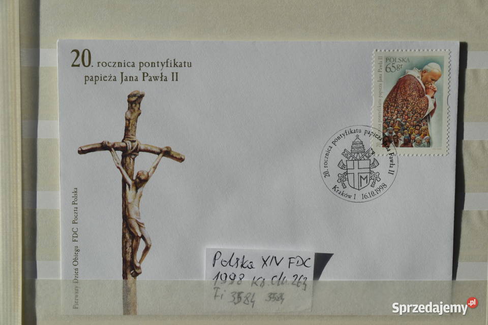 Znaczki Papież Jan Paweł II Polska XI FDC Ks dolnośląskie Sobótka