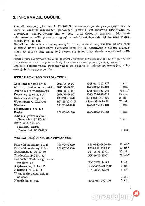 Poznaniak 6 so433 uzupełnienie so 433B motoryzacja, transport podkarpackie Stalowa Wola