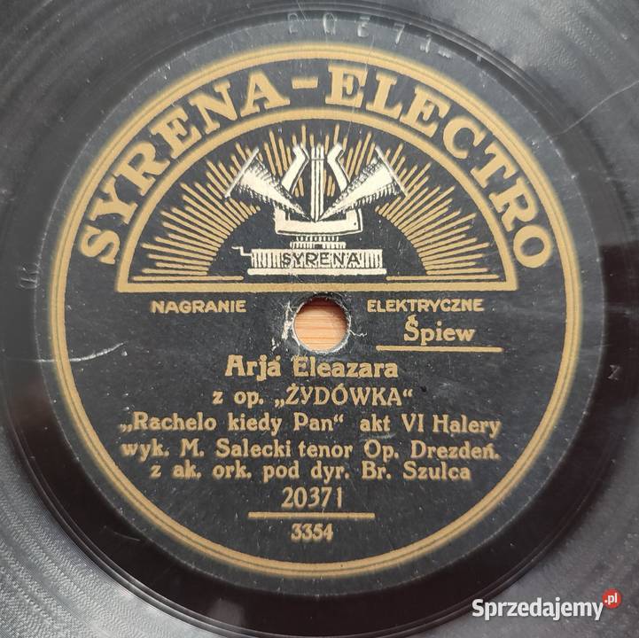 Płyta szelakowa Syrena Electro Gruszczyński Warszawa