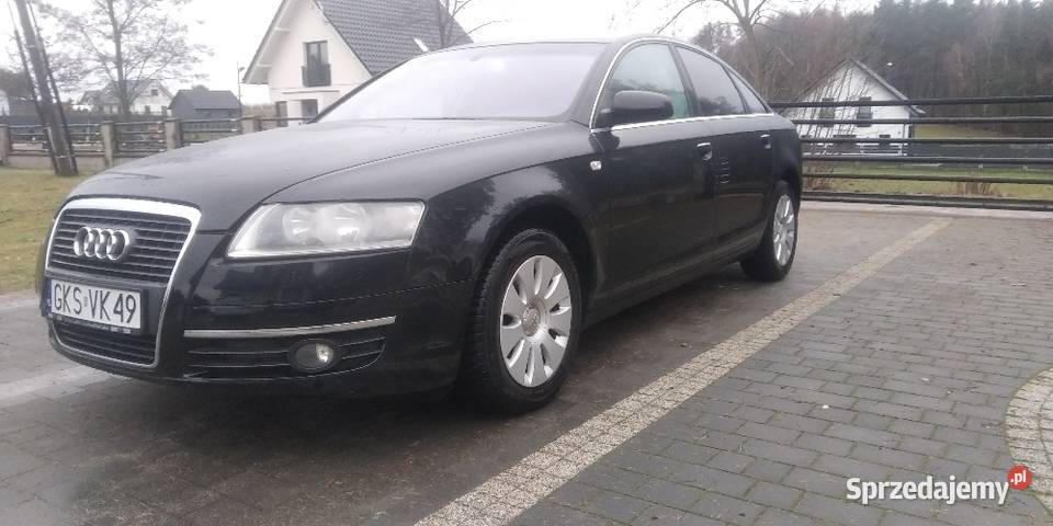 Audi A6 C6 limuzyna 20tdi 140 manuał czarny elektryczne lusterka Kościerzyna