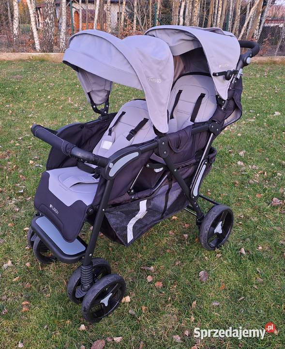Wózek bliźniaczy roku Easy Go Fusion pearl 13kg Bliźniacze Warzenko