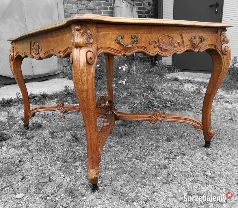 Francuski stół z 5 krzesłami ok1900 r renowacja Wałbrzych