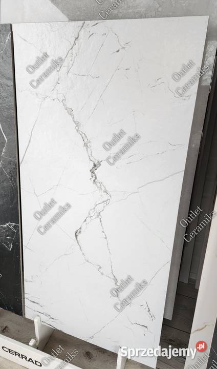 Płytki łazienkowe białe gres120x60 marmur Marmo Radom