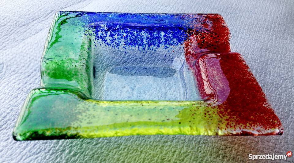 ŚWIECZNIK POPIELNICZKA szkło SZKLANA MURANO Kraków