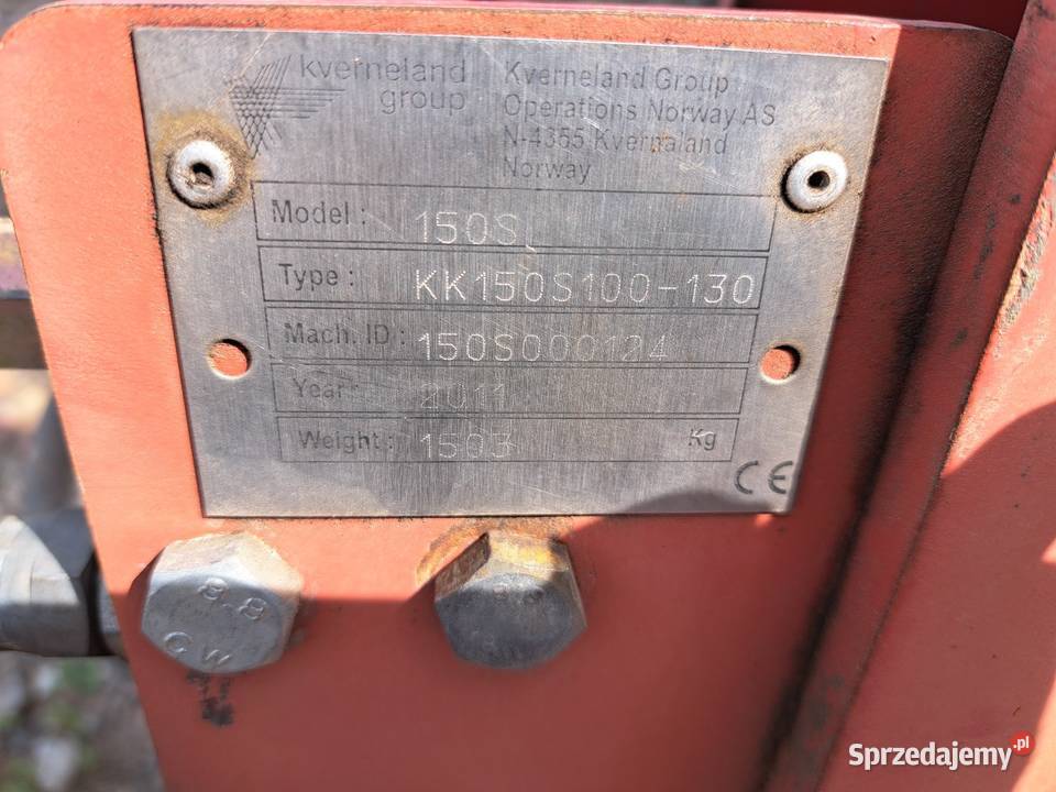 Pług KVERNELAND 150 S resor IDEALNY STANz Kłodawa sprzedam