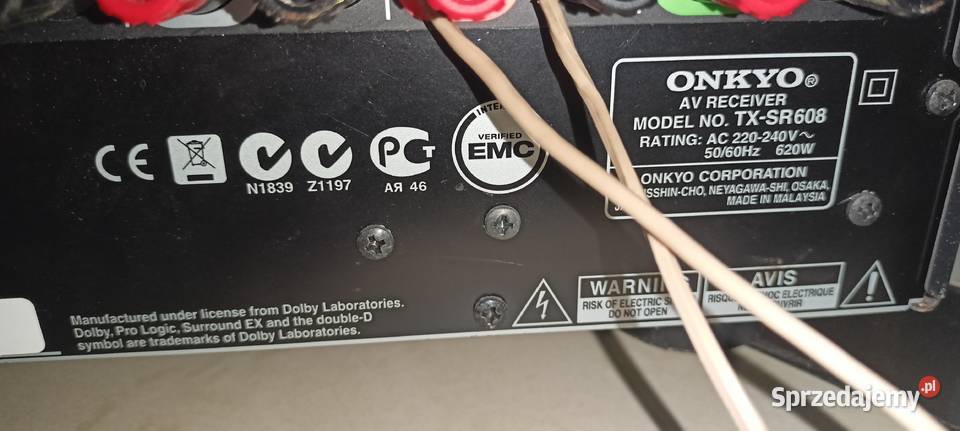 Onkyo TX SR608 Amplituner 72 Sędziszów