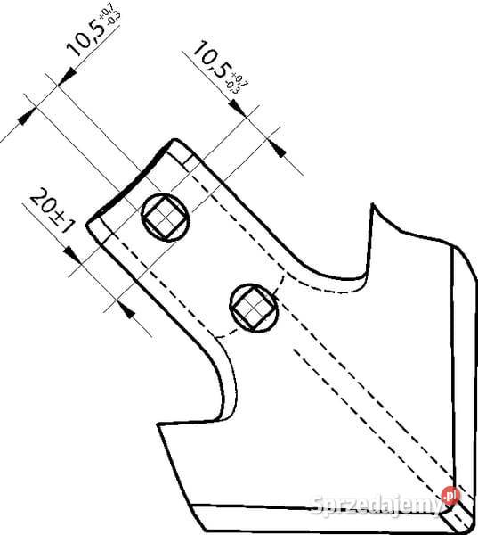 Gęsiostopa 150x6 mm 2otw CP100303 Do maszyn uprawowych sprzedam