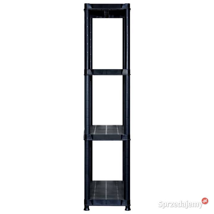 vidaXL Regał 4poziomowy czarny 122x305x130 mazowieckie Warszawa