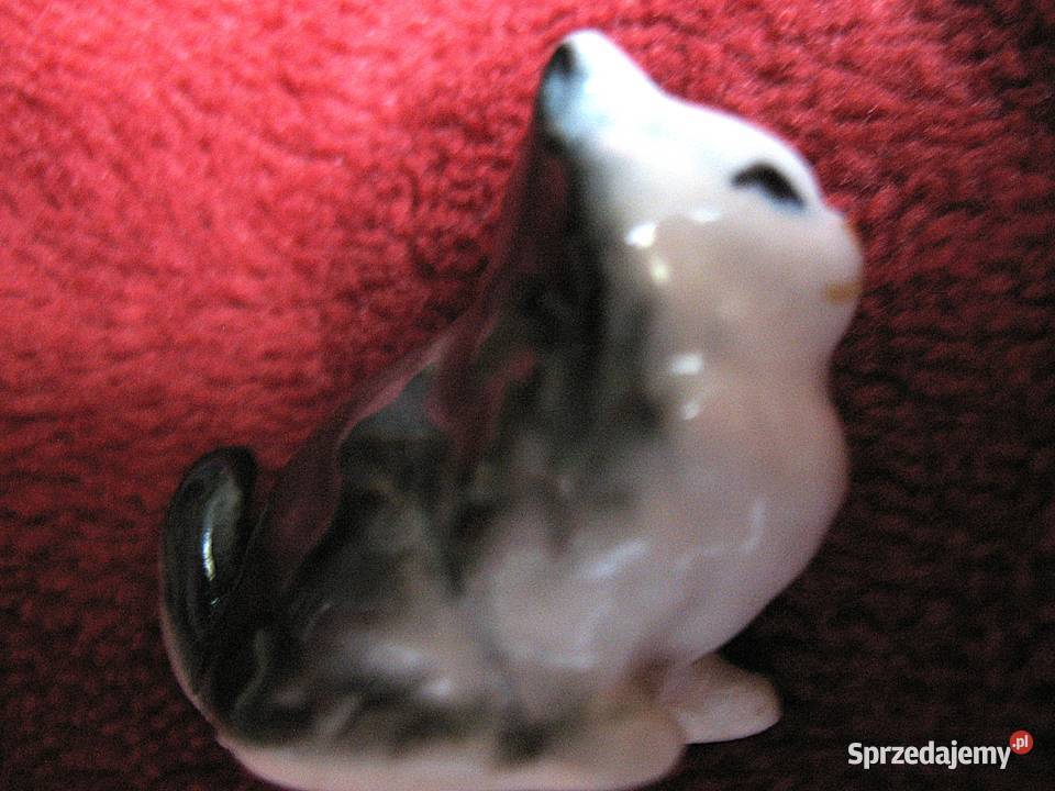Kot miniatura figurka porcelana 25 x 3 x 15 Dom i Ogród Siedlce