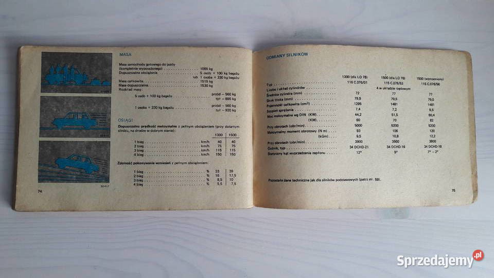 Książeczka instrukcja obsługi FSO 1300 i 1500 opolskie Głuchołazy
