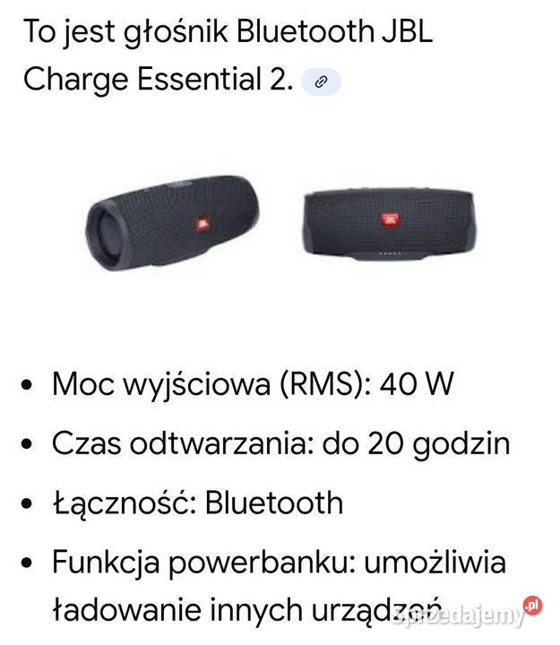 Sprzedam JBL Charge Essential 2 xd łódzkie