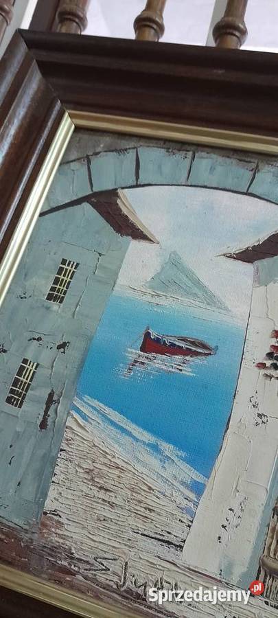 Obraz oryginał drewnianej ramie dolnośląskie Oleśnica sprzedam
