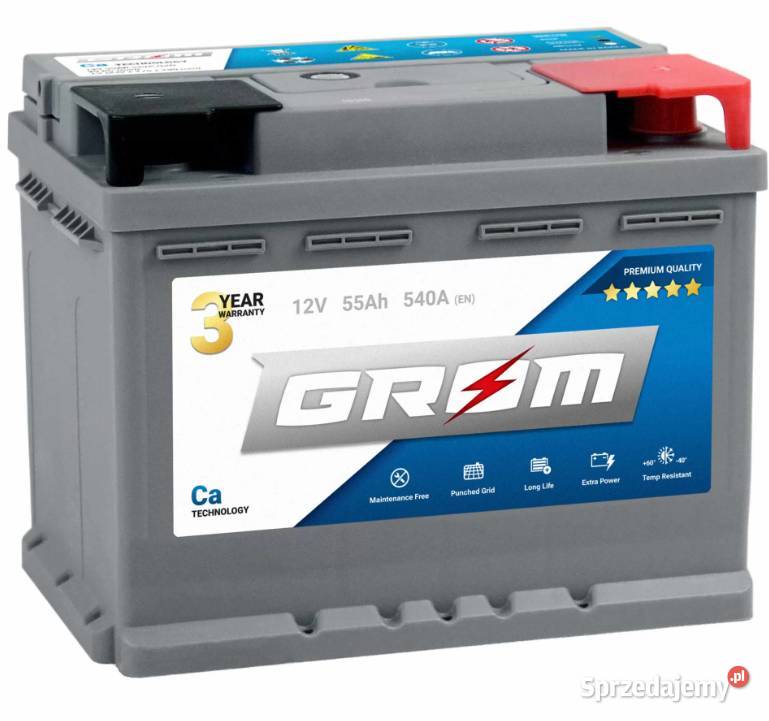 Akumulator Grom Premium 55Ah 540A Starogard Gd osobowe Akumulatory Starogard Gdański