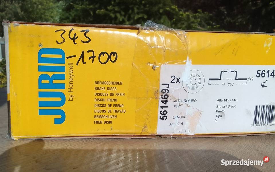 Tarcze hamulcowe JURID 257mm 561469J Rewal
