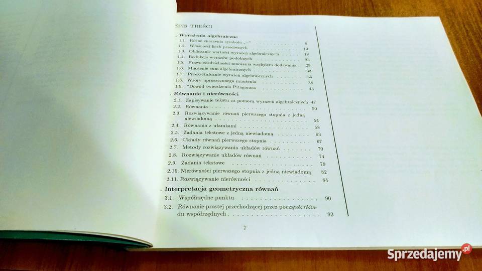 Algebra 7 podręcznik klas 7 książka nauczyciela Książki i Podręczniki Gdańsk