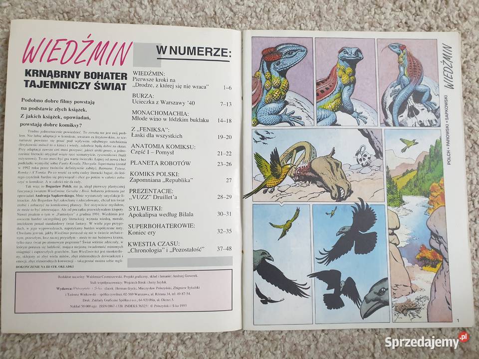 Komiks Fantastyka 21993 Wiedźmin i inne komiksy