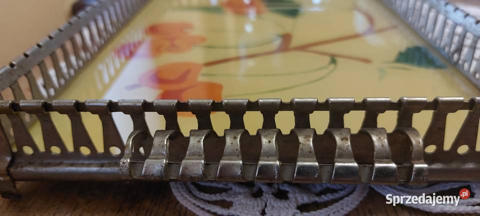 Stara taca z czasów PRL Tace i stoliki