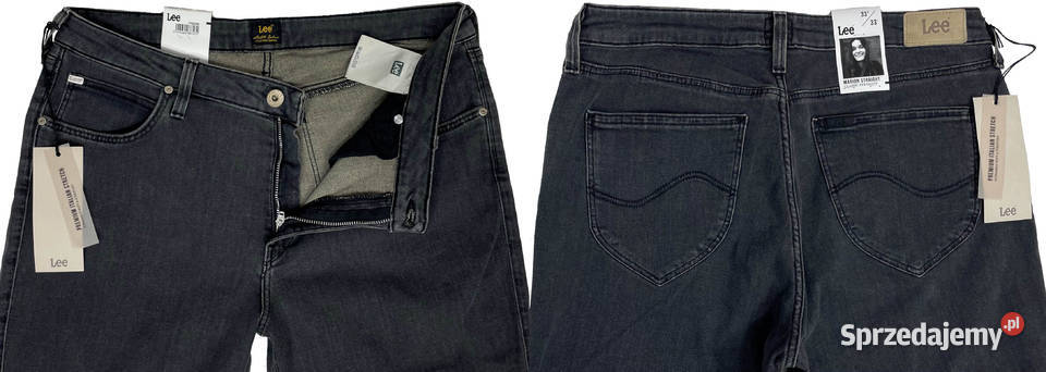 Spodnie damskie Lee Marion Straight W33 L33 Bez wzoru Pisz sprzedam