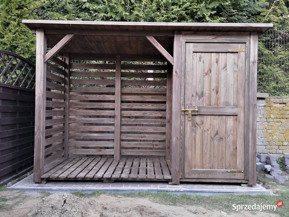 Drewutnia 2 x 11m narzędziówka 1 x 11m z dachem Architektura ogrodowa śląskie Kalety