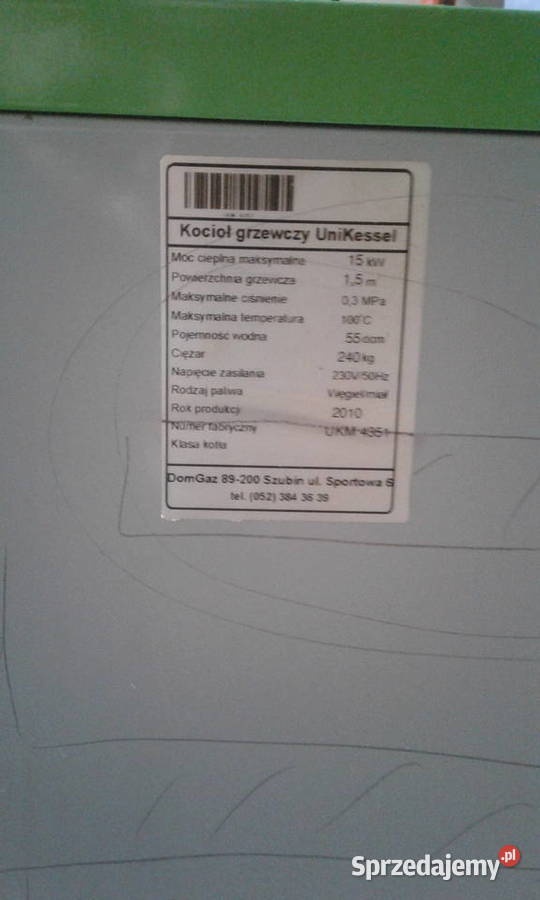 Piec węglowy czopuch górny