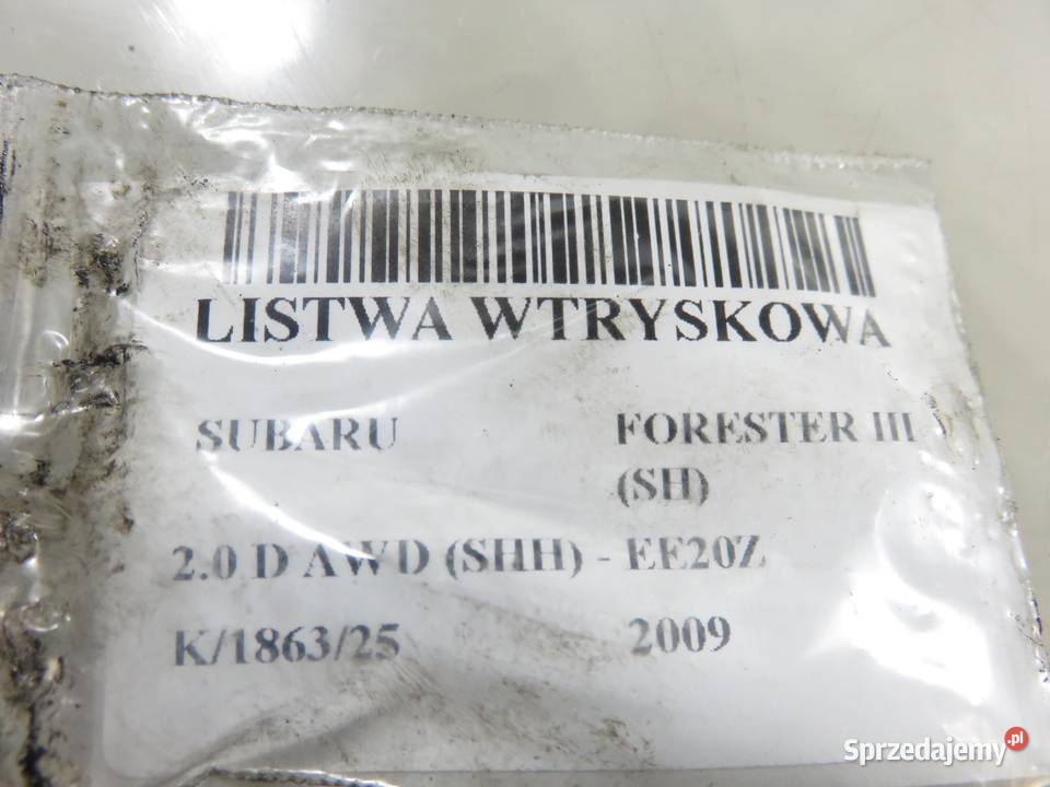 LISTWA WTRYSKOWA SUBARU FORESTER III SH 20 D sprzedam