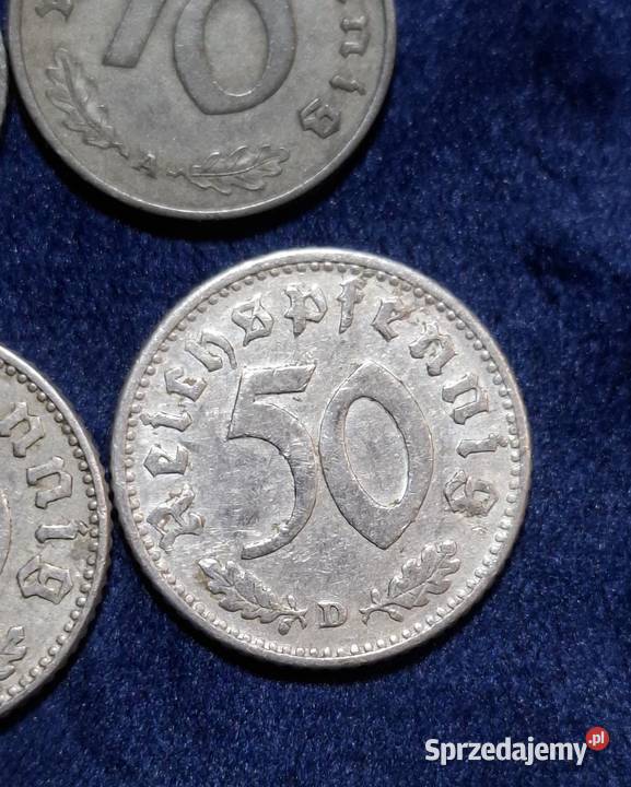 5 x monety III Rzesza 151050 Reichspfennig róźne Wejherowo sprzedam