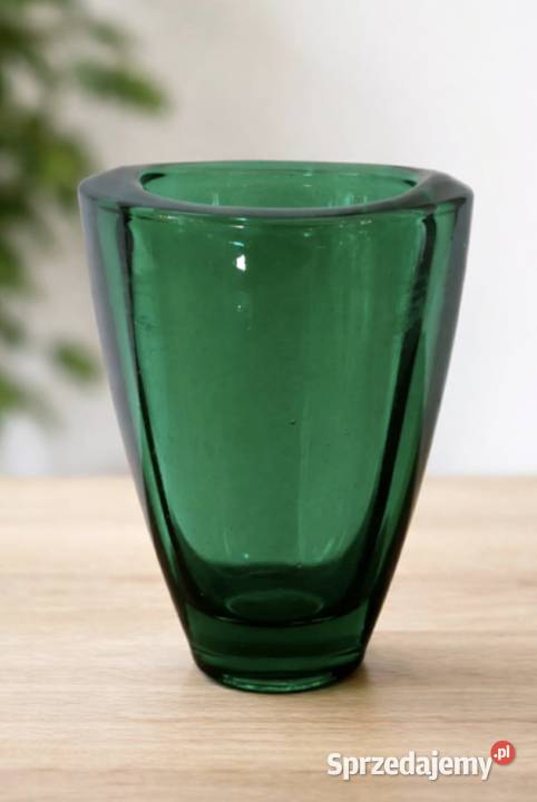 Rudolfova Hut Vaclav HANU Szmaragdowy wazon Pabianice sprzedam