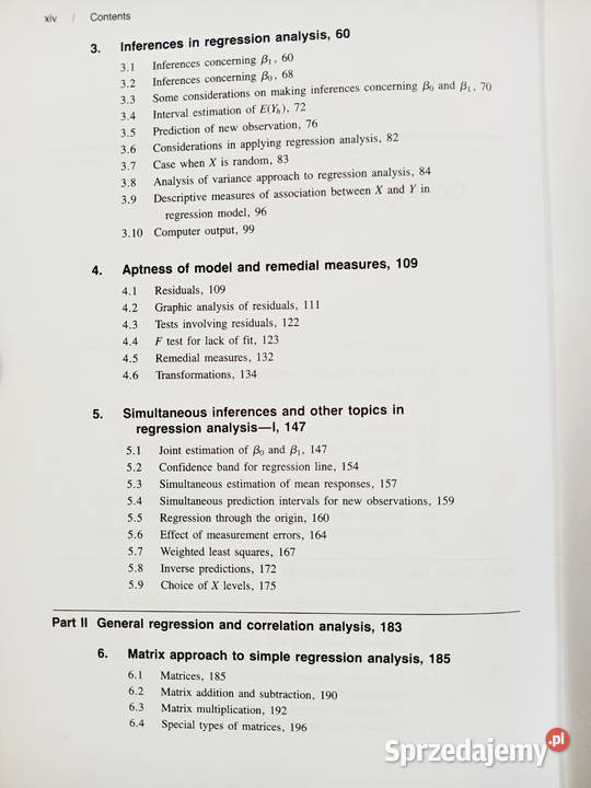 Applied Linear Statistical Models Second Edition Kraków sprzedam
