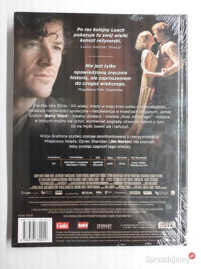 Klub Jimmyego fil DVD reż Kenneth Loach DVD dolnośląskie Wrocław sprzedam