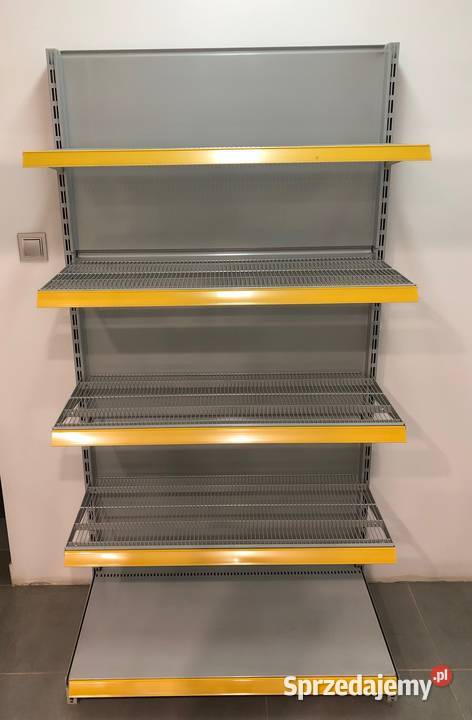 Regał sklepowy metalowy przyścienny siatkowy mazowieckie Ostrołęka