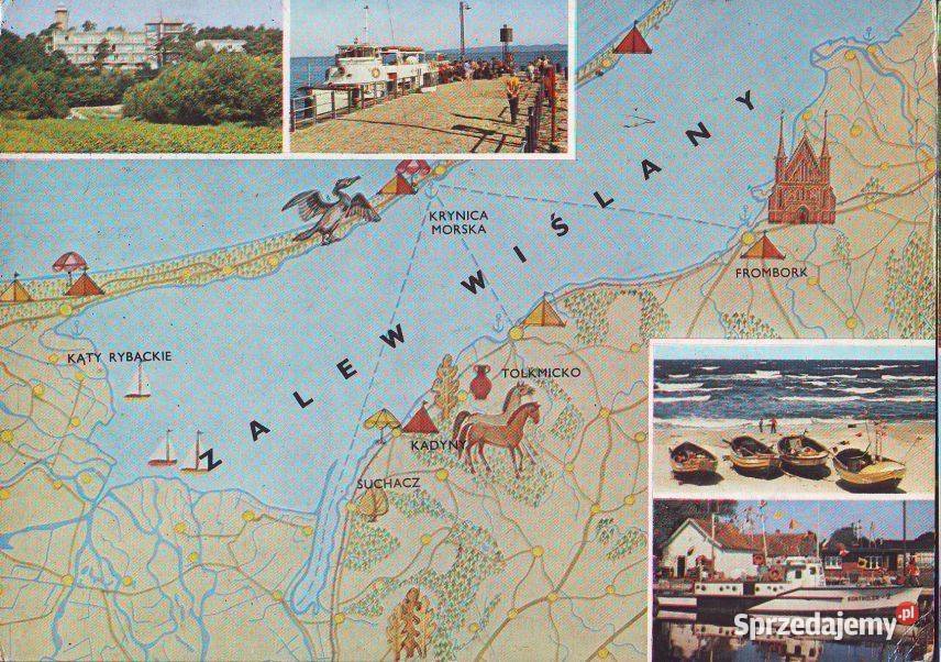 K Poczt Zalew Wiślany widoki z koresp 1987 śląskie