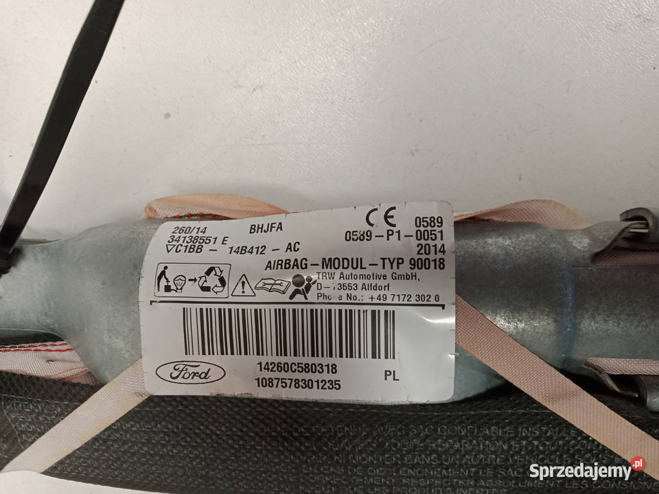 FORD FIESTA MK7 KURTYNA POWIETRZNA PRAWA Rakoniewice