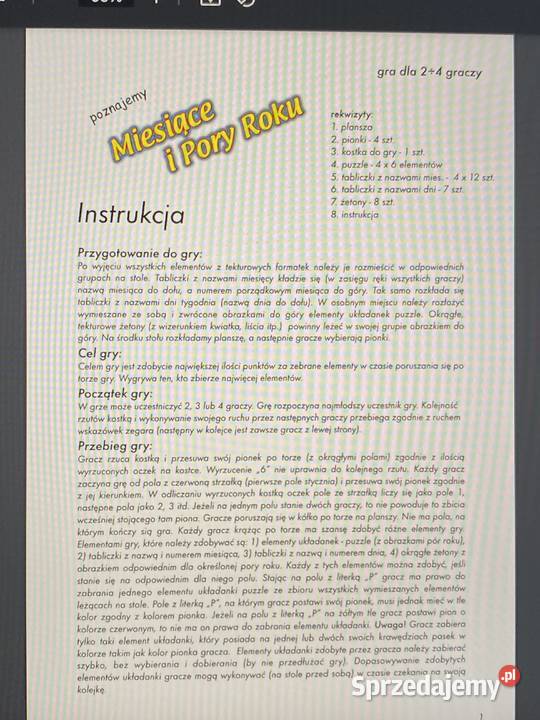 Poznajemy miesiace i pory rokugra edukacyjna Lublin